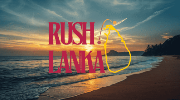 Sri Lanka travel booking platform Rush Lanka launching in 2026 with scenic sunrise beach view